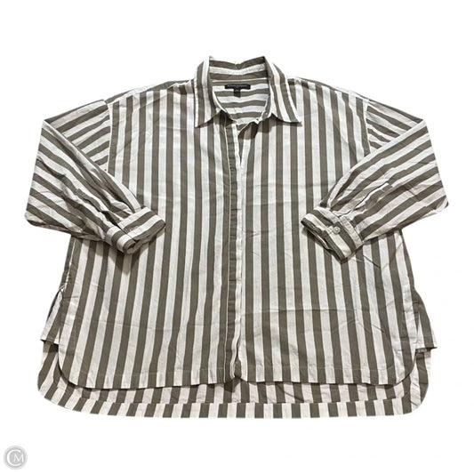 Top Long Sleeve By Banana Republic In Striped Pattern, Size: Xl
