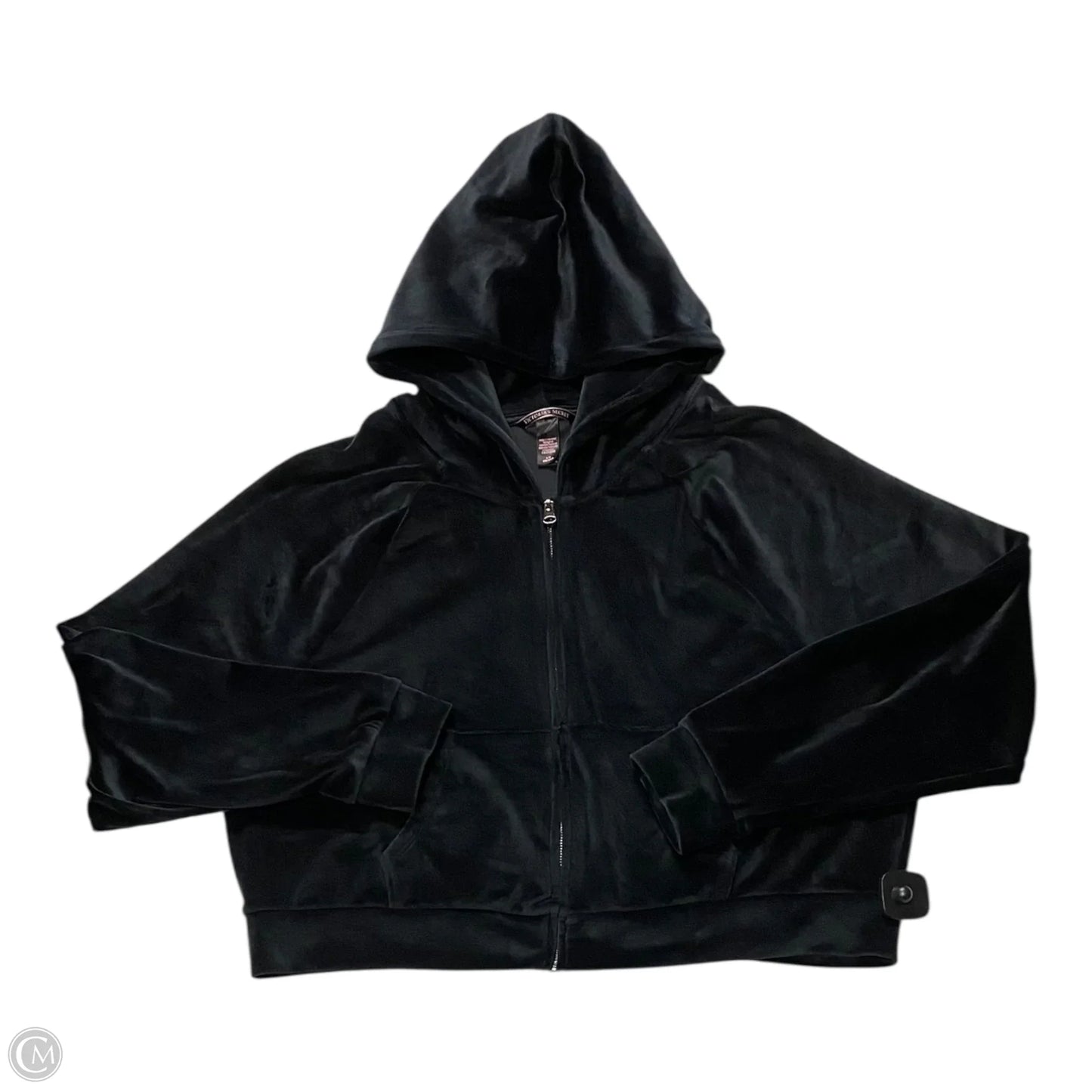 Sweatshirt Hoodie By Victorias Secret In Black, Size: L