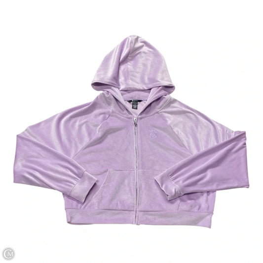 Sweatshirt Hoodie By Victorias Secret In Purple, Size: L