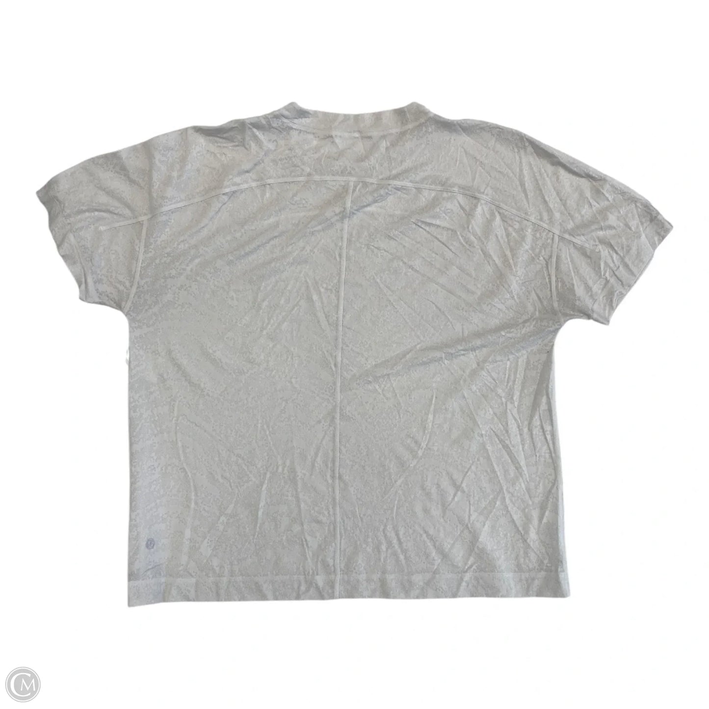 Athletic Top Short Sleeve By Lululemon In Cream, Size: 12