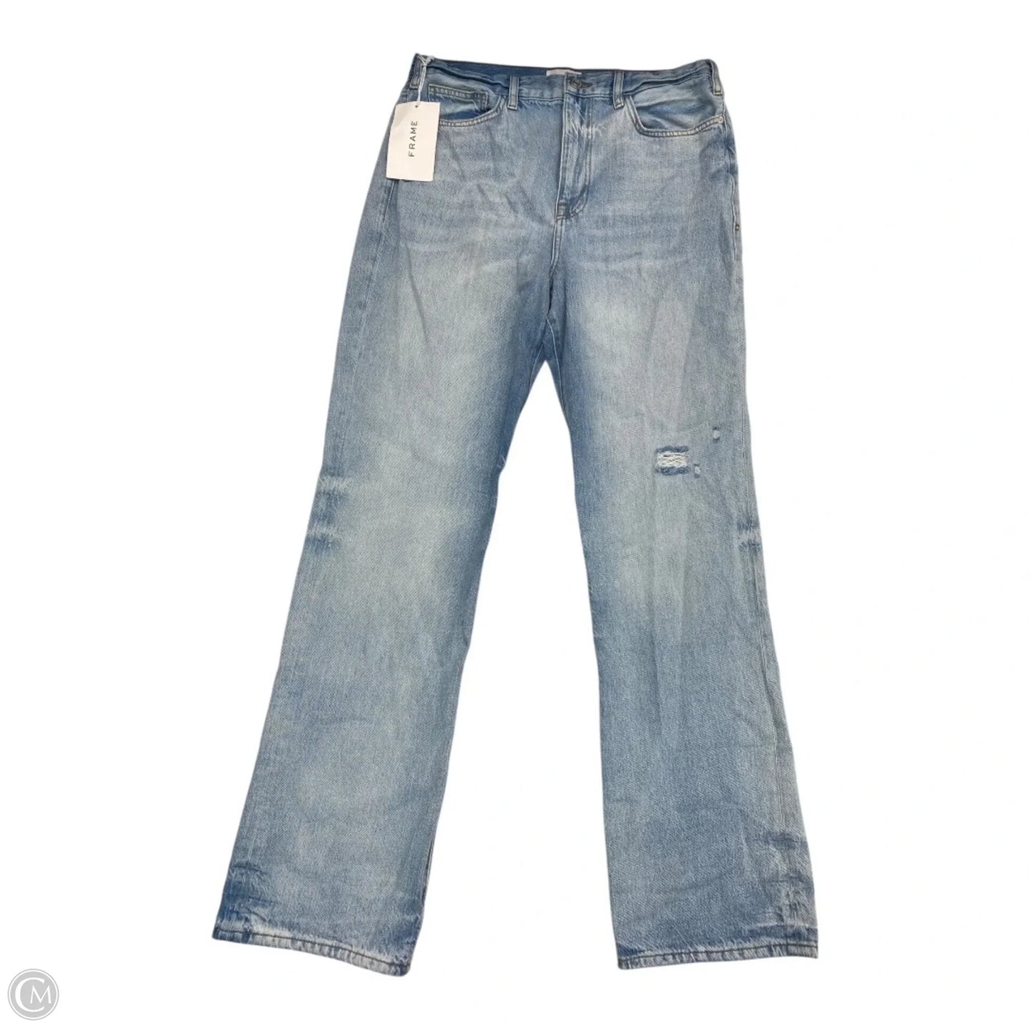 Jeans Wide Leg By Frame In Blue Denim, Size: 12