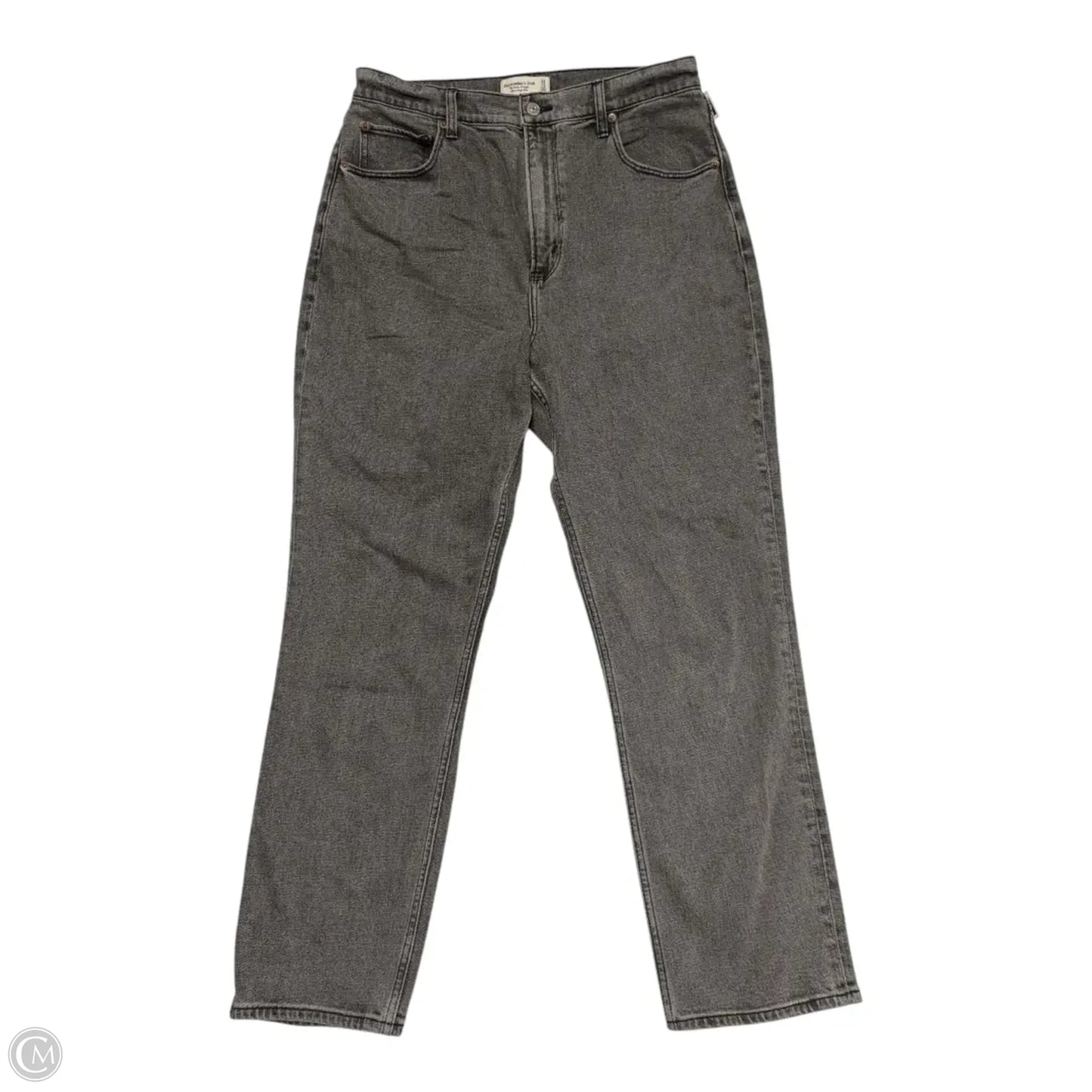 Jeans Straight By Abercrombie And Fitch In Grey, Size: 12l