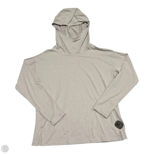 Athletic Top Long Sleeve Hoodie By Athleta In Grey, Size: L