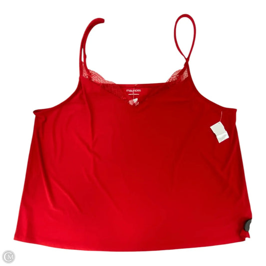 Top Sleeveless By Maurices In Red, Size: 1x