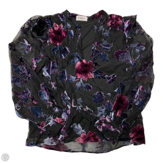 Top Long Sleeve By Evereve In Multi-colored, Size: M