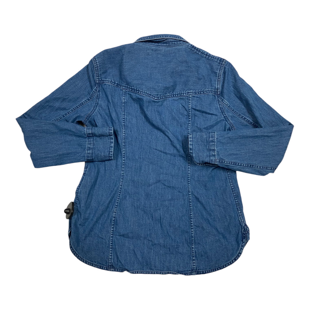 Top Long Sleeve By J. Crew In Blue Denim, Size: 8
