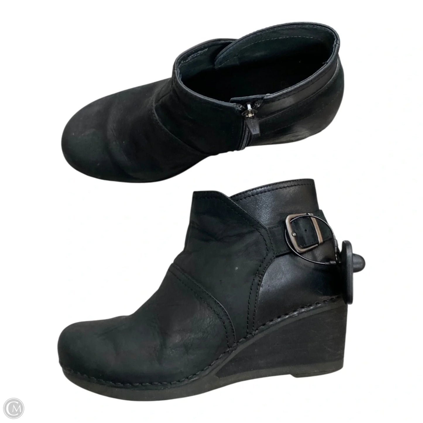Boots Ankle Heels By Dansko In Black, Size: 7.5