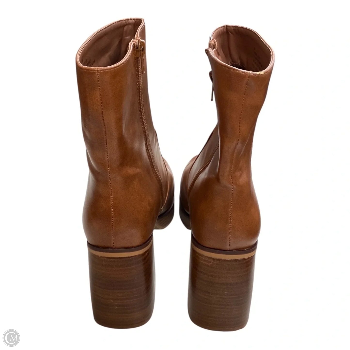 Boots Ankle Heels By Maurices In Brown, Size: 10