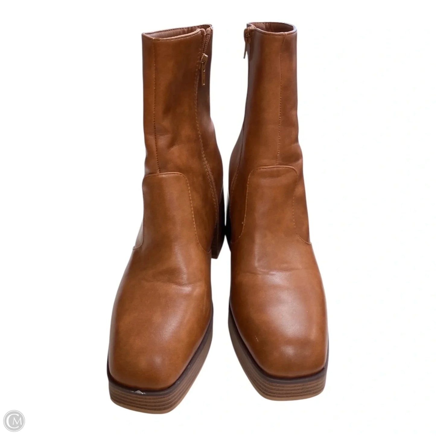 Boots Ankle Heels By Maurices In Brown, Size: 10