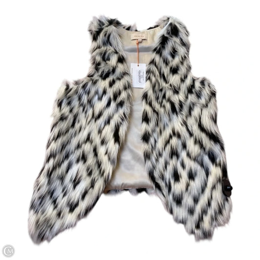 Vest Faux Fur & Sherpa By Skies Are Blue In Black & White, Size: Xs