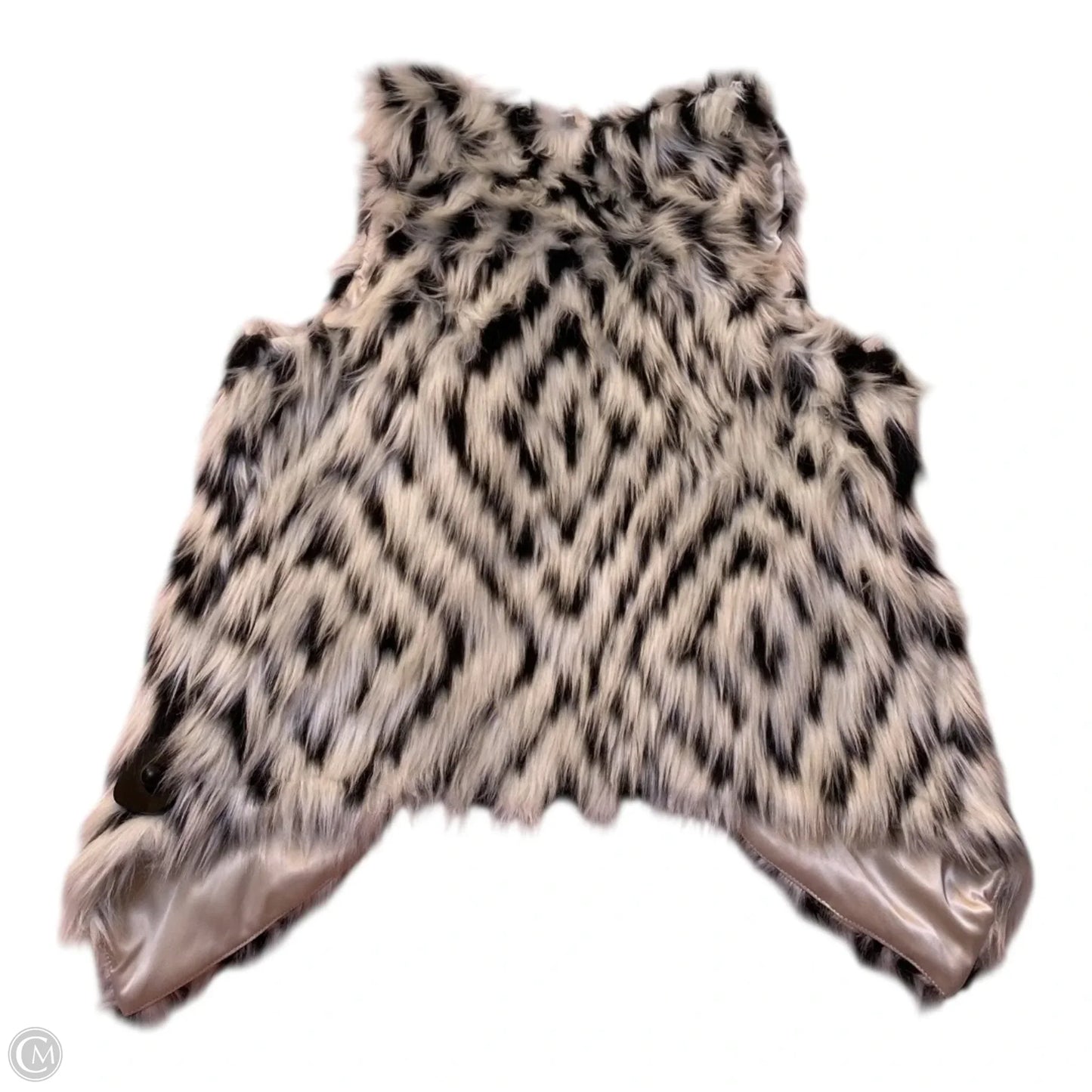 Vest Faux Fur & Sherpa By Skies Are Blue In Black & White, Size: Xs