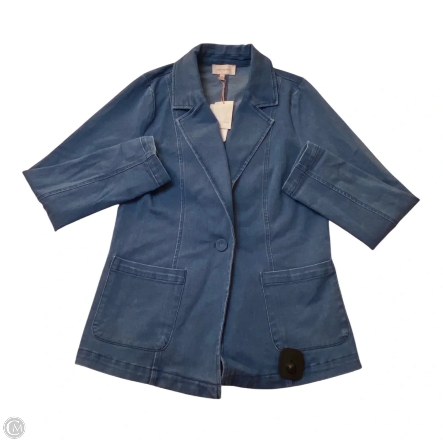 Blazer By Skies Are Blue In Blue Denim, Size: Xs