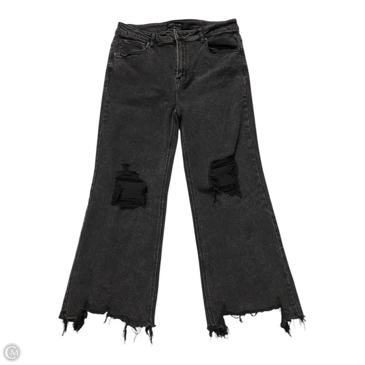 Jeans Wide Leg By Risen In Black Denim, Size: 1x