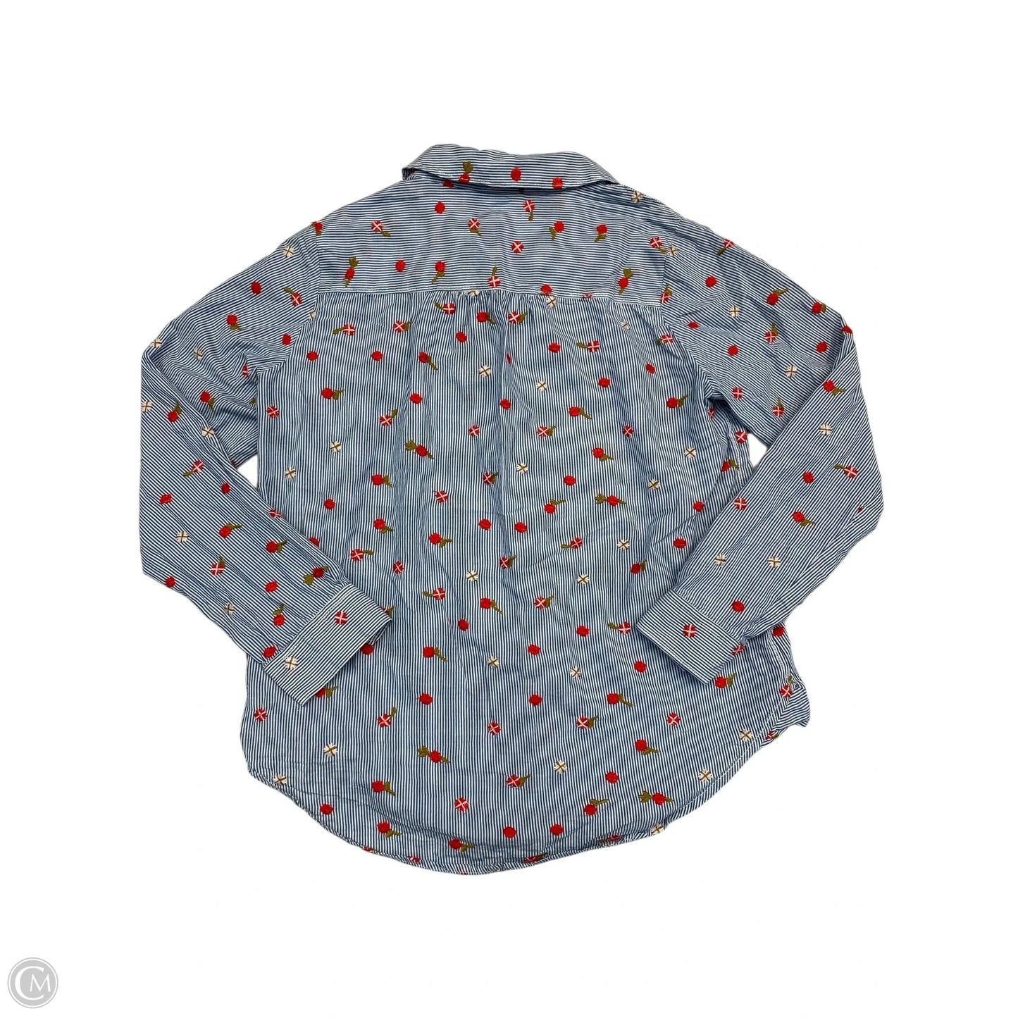 Top Long Sleeve By Maeve In Striped Pattern, Size: 2