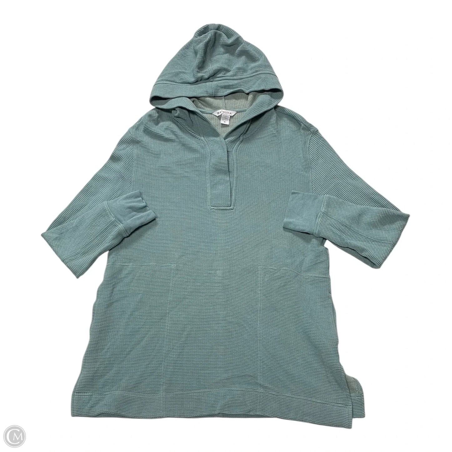 Athletic Sweatshirt Hoodie By Athleta In Teal, Size: M