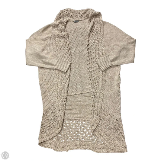 Sweater Cardigan By Eddie Bauer In Beige, Size: 3x