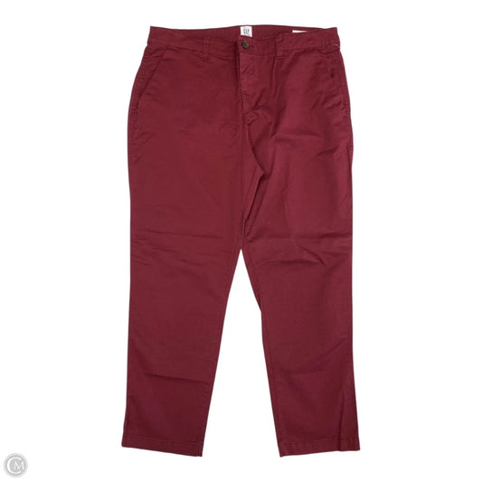 Pants Cropped By Gap In Maroon, Size: 12