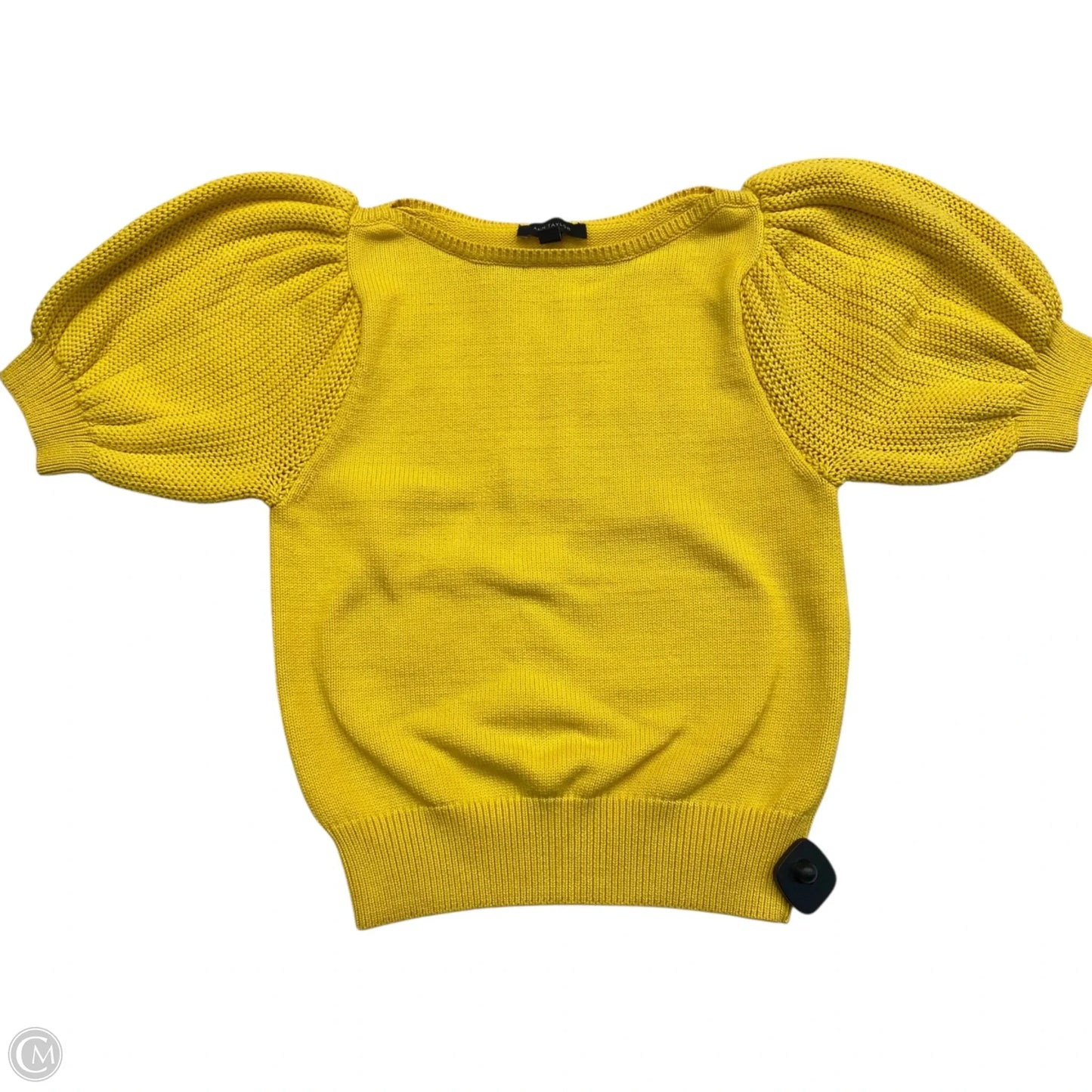 Sweater Short Sleeve By Ann Taylor In Yellow, Size: M