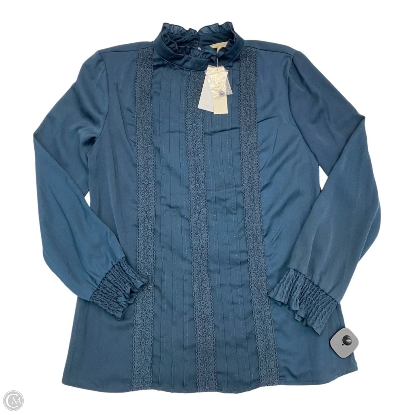 Top Long Sleeve By Adiva In Navy, Size: S