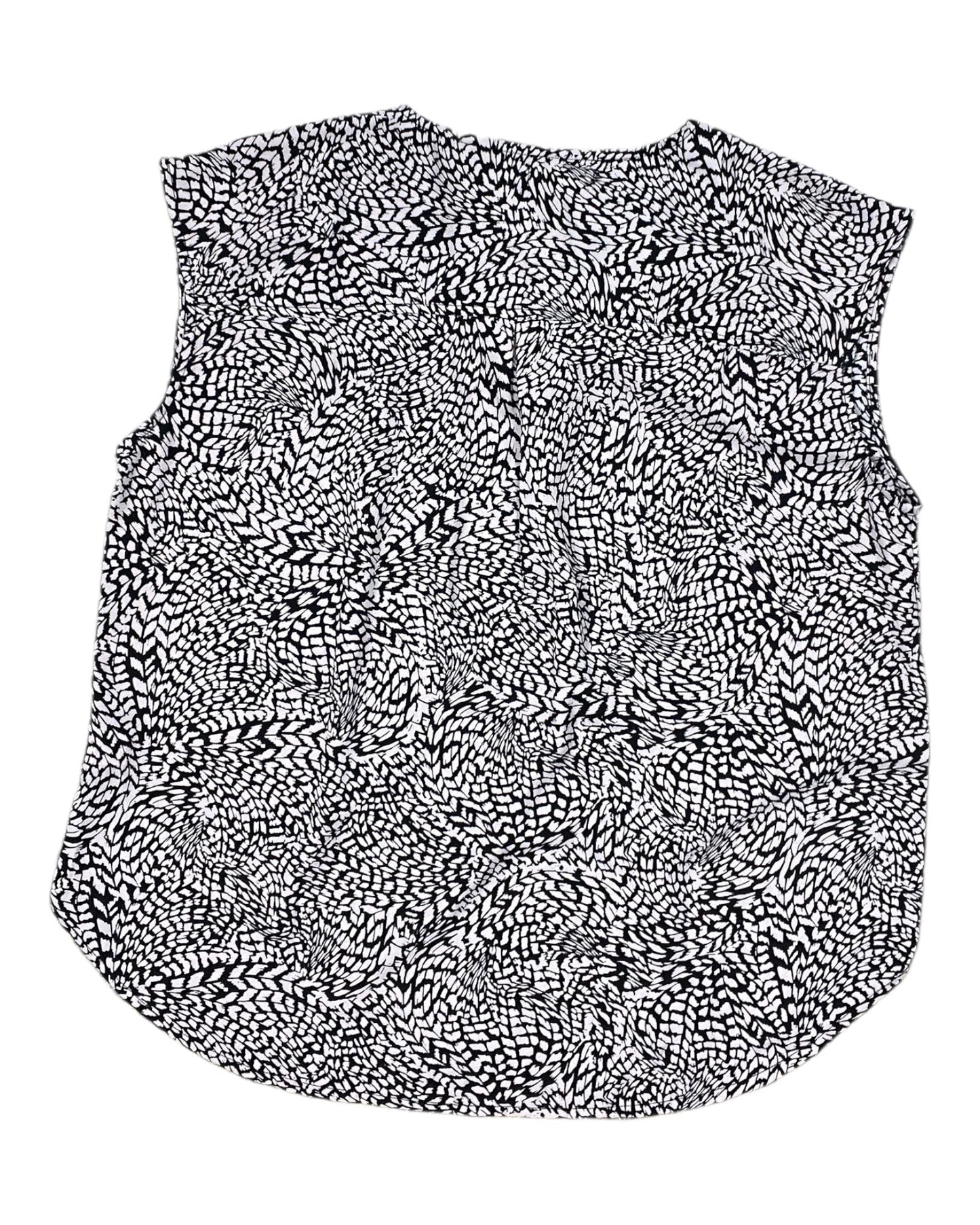 Top Sleeveless By Maurices In Black & Pink, Size:L