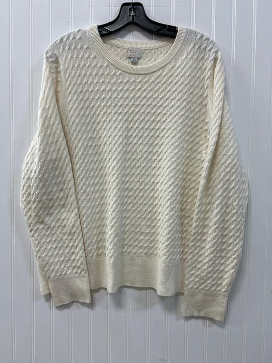 Sweater By A New Day In Cream, Size:1X