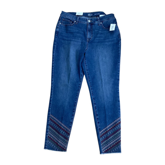 Jeans Straight By Style And Company In Blue Denim, Size:14