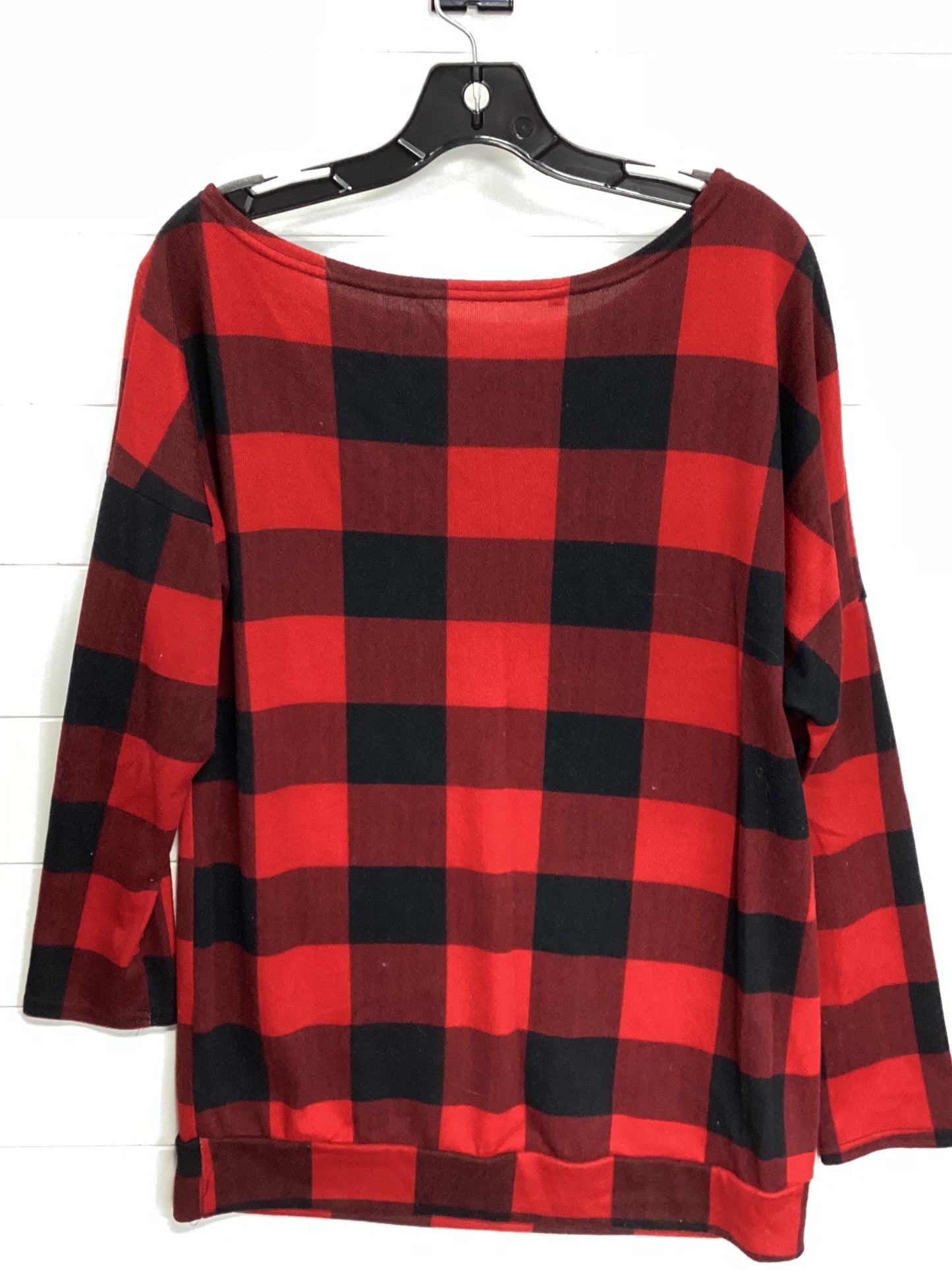 Top Ls By Cmc In Black & Red, Size:Xl