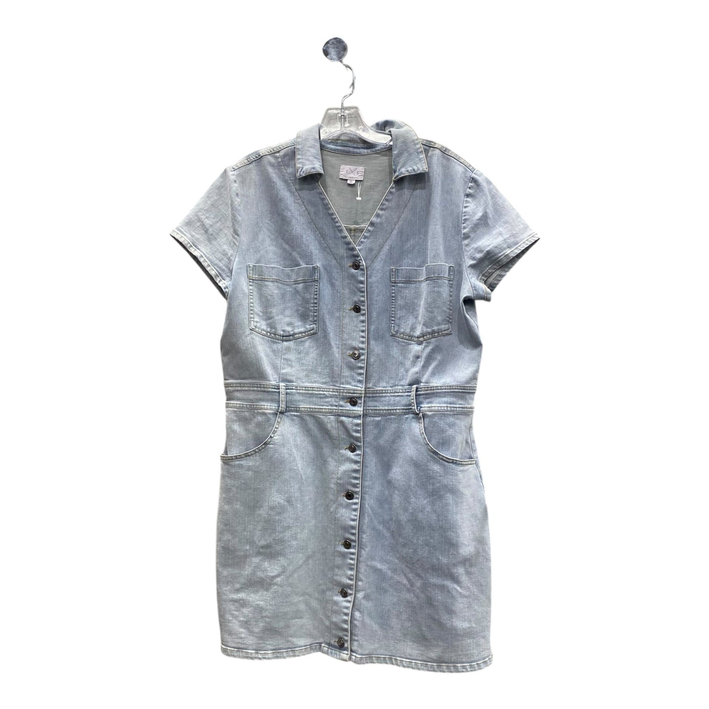 Dress Casual Midi By Thread And Supply In Blue Denim, Size:Xl