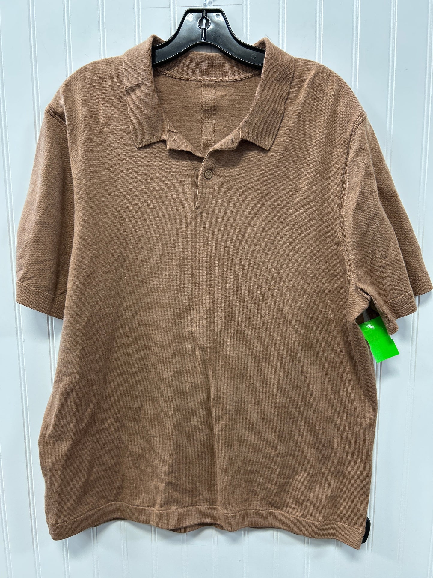Athletic Top Ss By Lululemon In Brown, Size:Xl