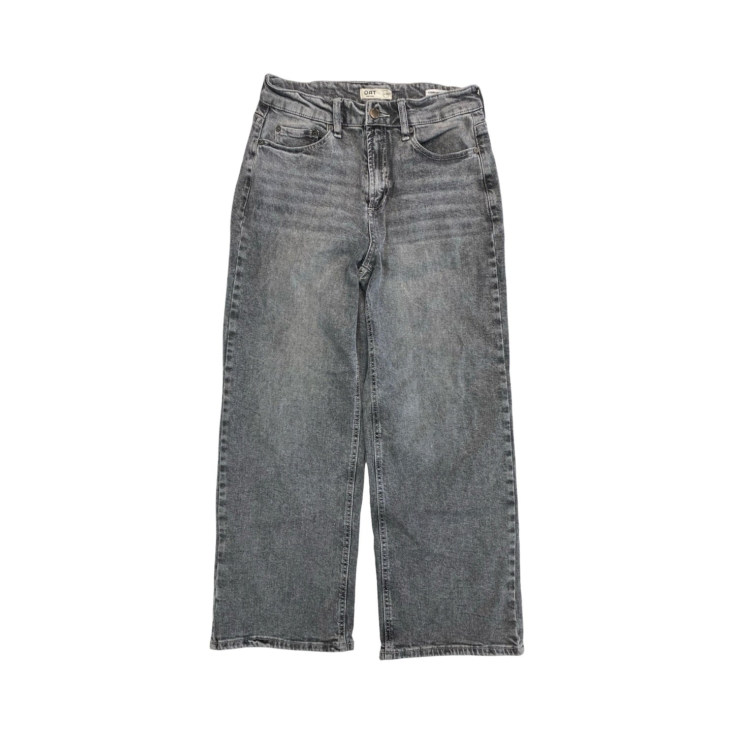 Jeans Wide Leg By Oat In Black Denim, Size:6