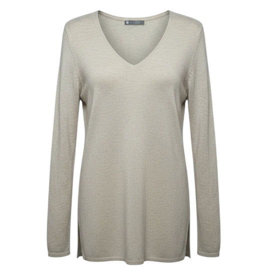 Sweater Cashmere By Cashmere In Cream, Size: M