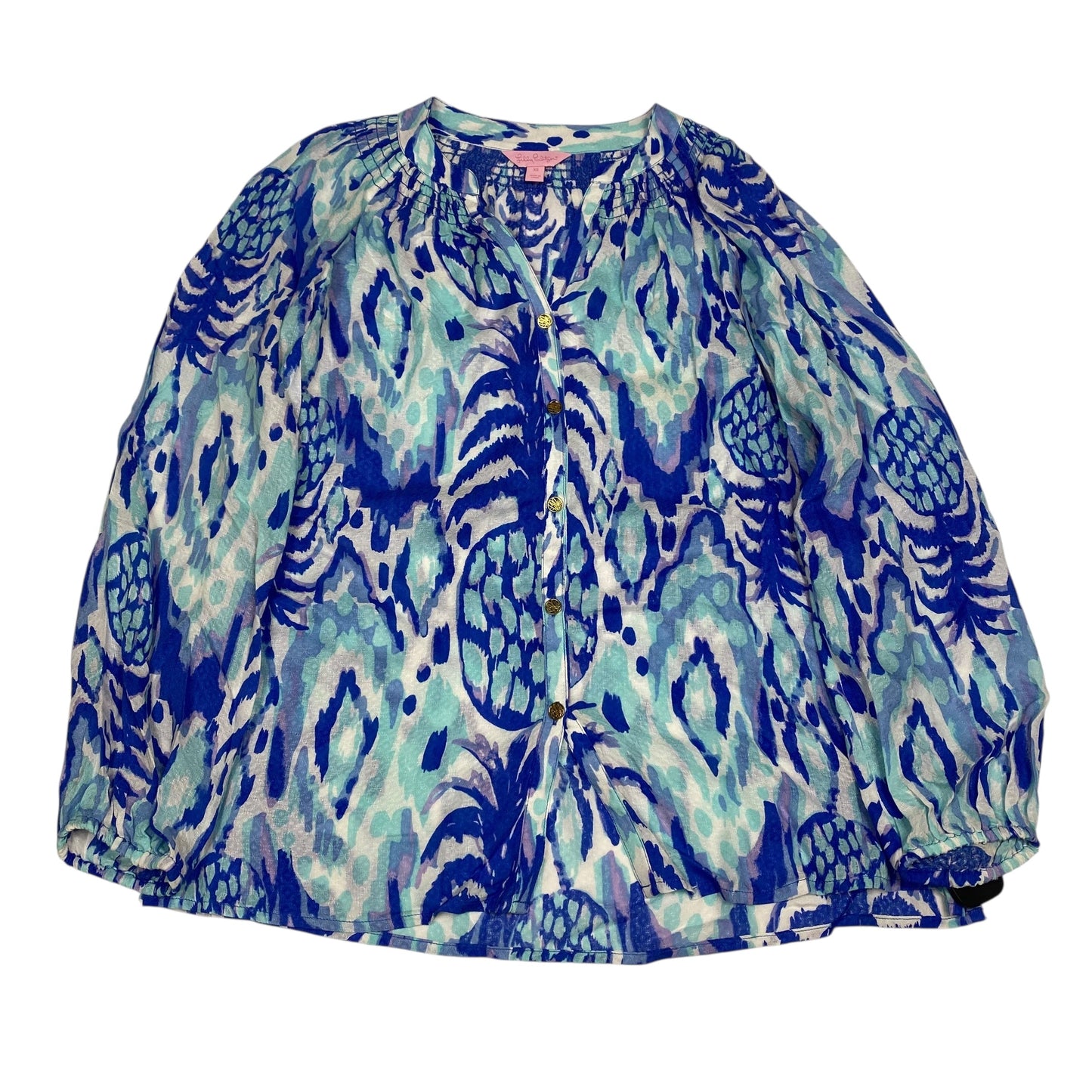 Top Ls Designer By Lilly Pulitzer In Blue, Size:Xs