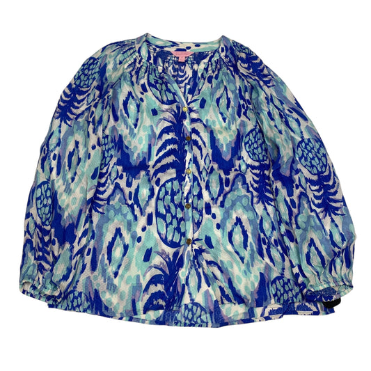 Top Ls Designer By Lilly Pulitzer In Blue, Size:Xs