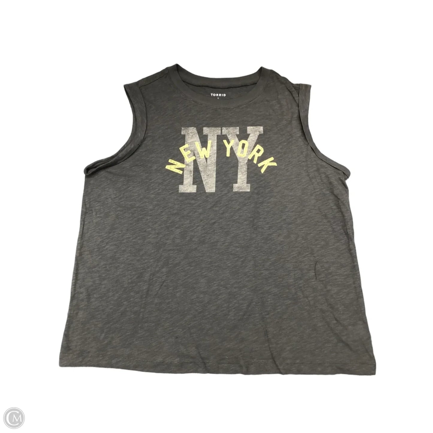 Top Short Sleeve By Torrid In Grey, Size: 1x