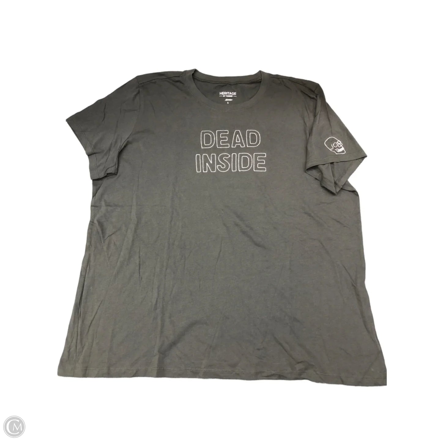 Top Short Sleeve By Torrid In Grey, Size: 1x