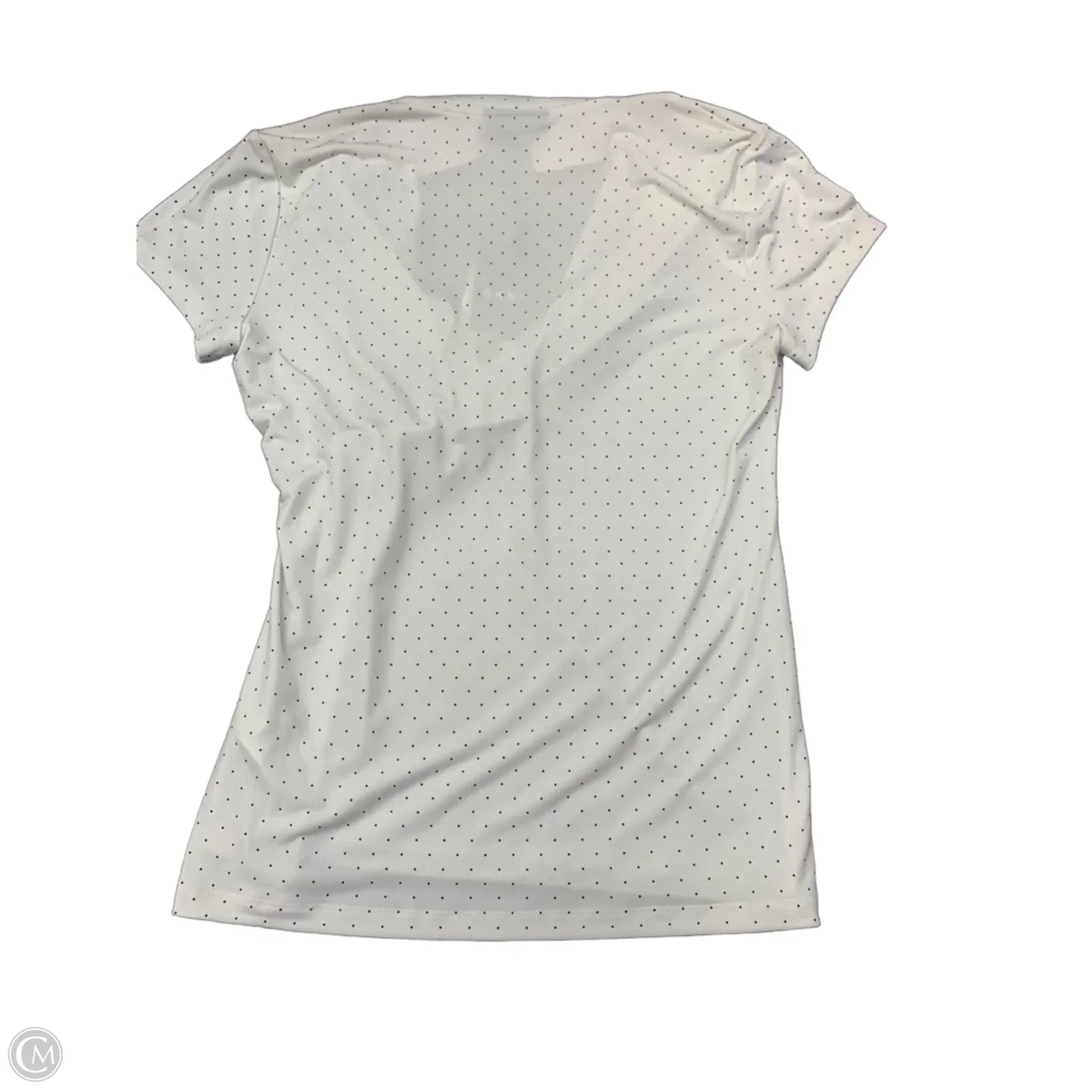 Blouse Short Sleeve By Dkny In Polkadot Pattern, Size: L