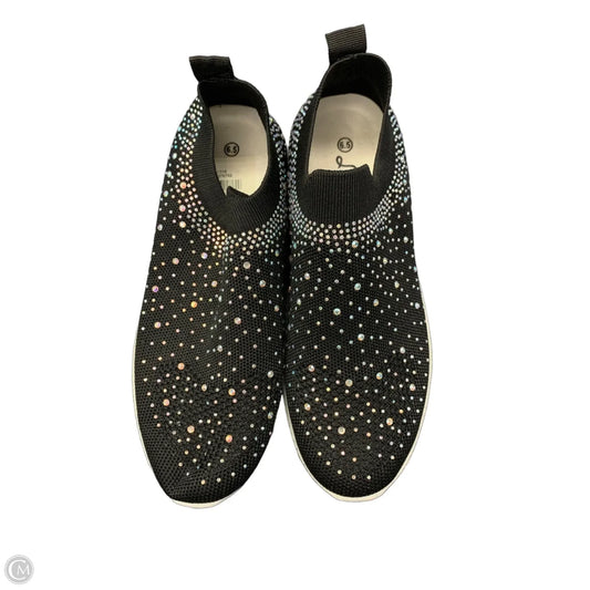 Shoes Flats By Clothes Mentor In Black & Silver, Size: 6.5