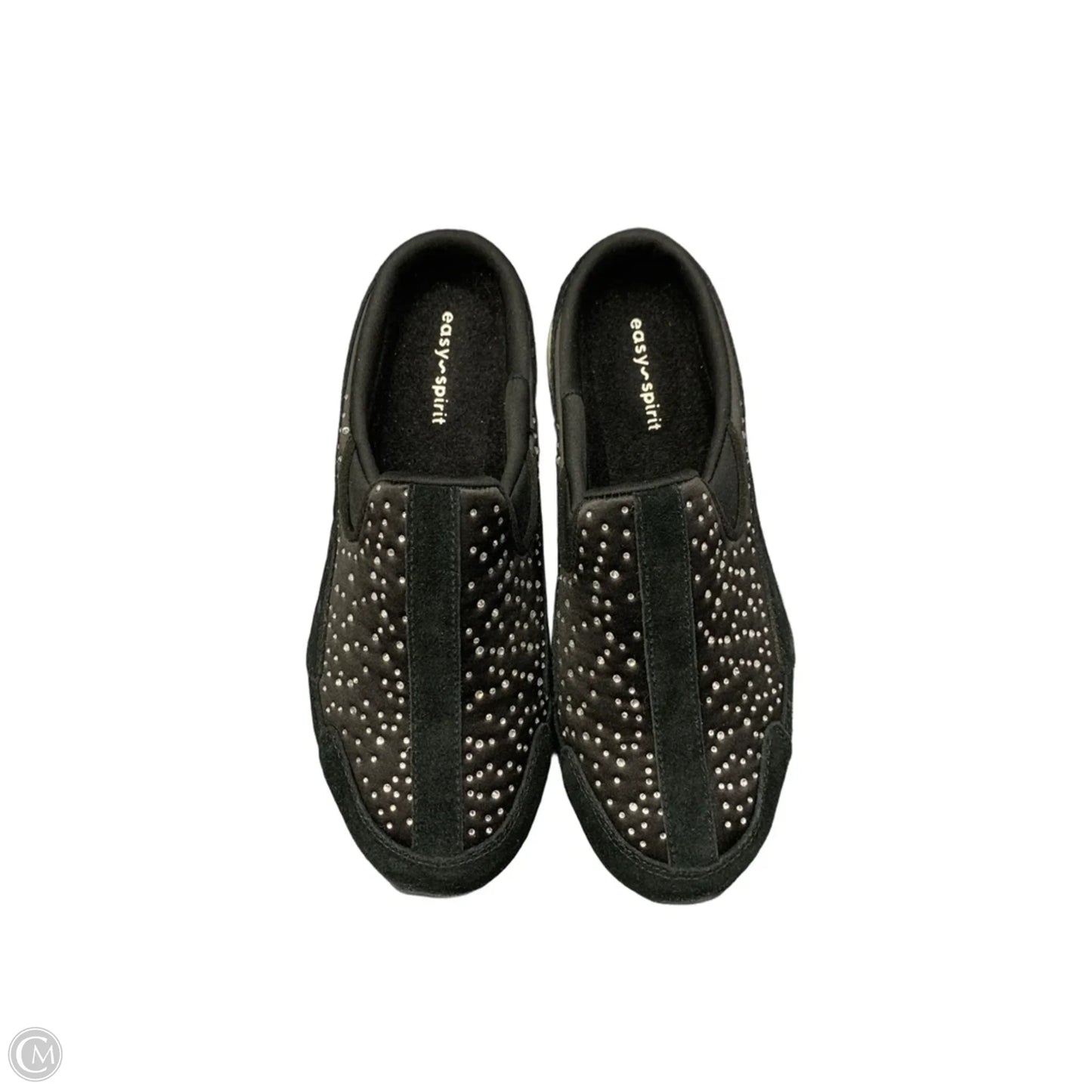 Shoes Flats By Easy Spirit In Black & Silver, Size: 6