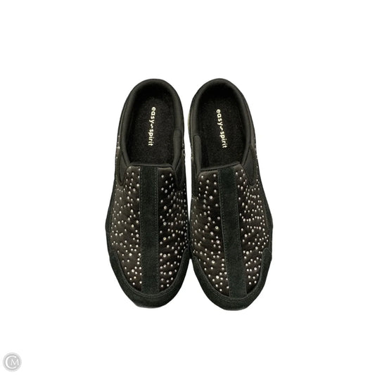 Shoes Flats By Easy Spirit In Black & Silver, Size: 6