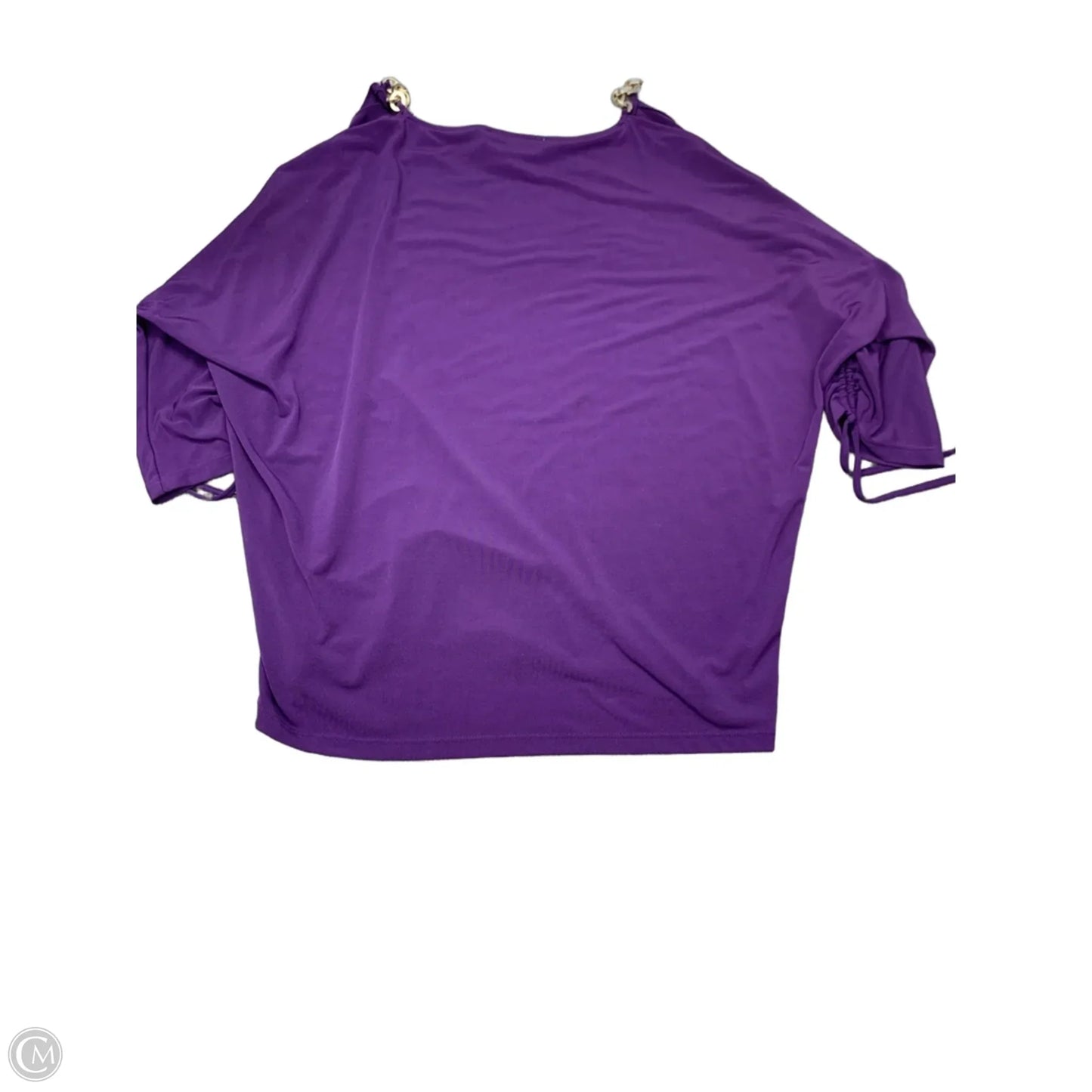 Blouse Short Sleeve By Michael By Michael Kors In Purple, Size: L