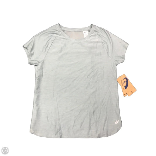 Athletic Top Short Sleeve By Asics In Green, Size: S