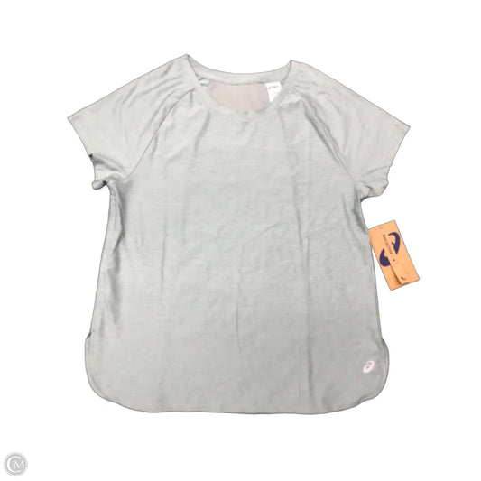 Athletic Top Short Sleeve By Asics In Green, Size: S