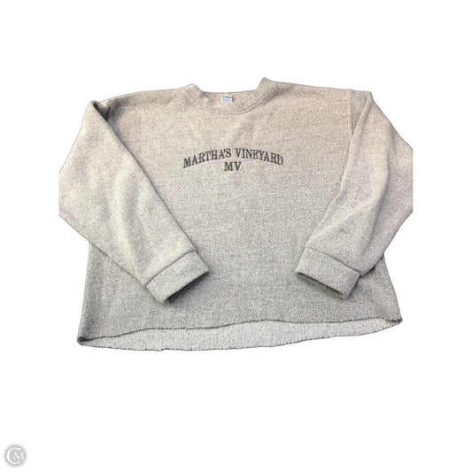 Sweatshirt Crewneck By Clothes Mentor In Grey, Size: L