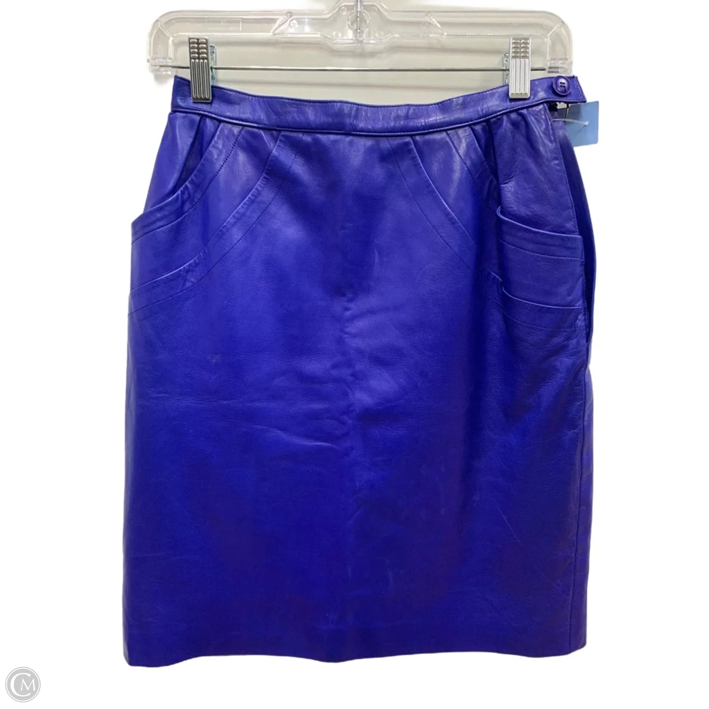 Skirt Luxury Designer By Yves Saint Laurent In Blue, Size: 6