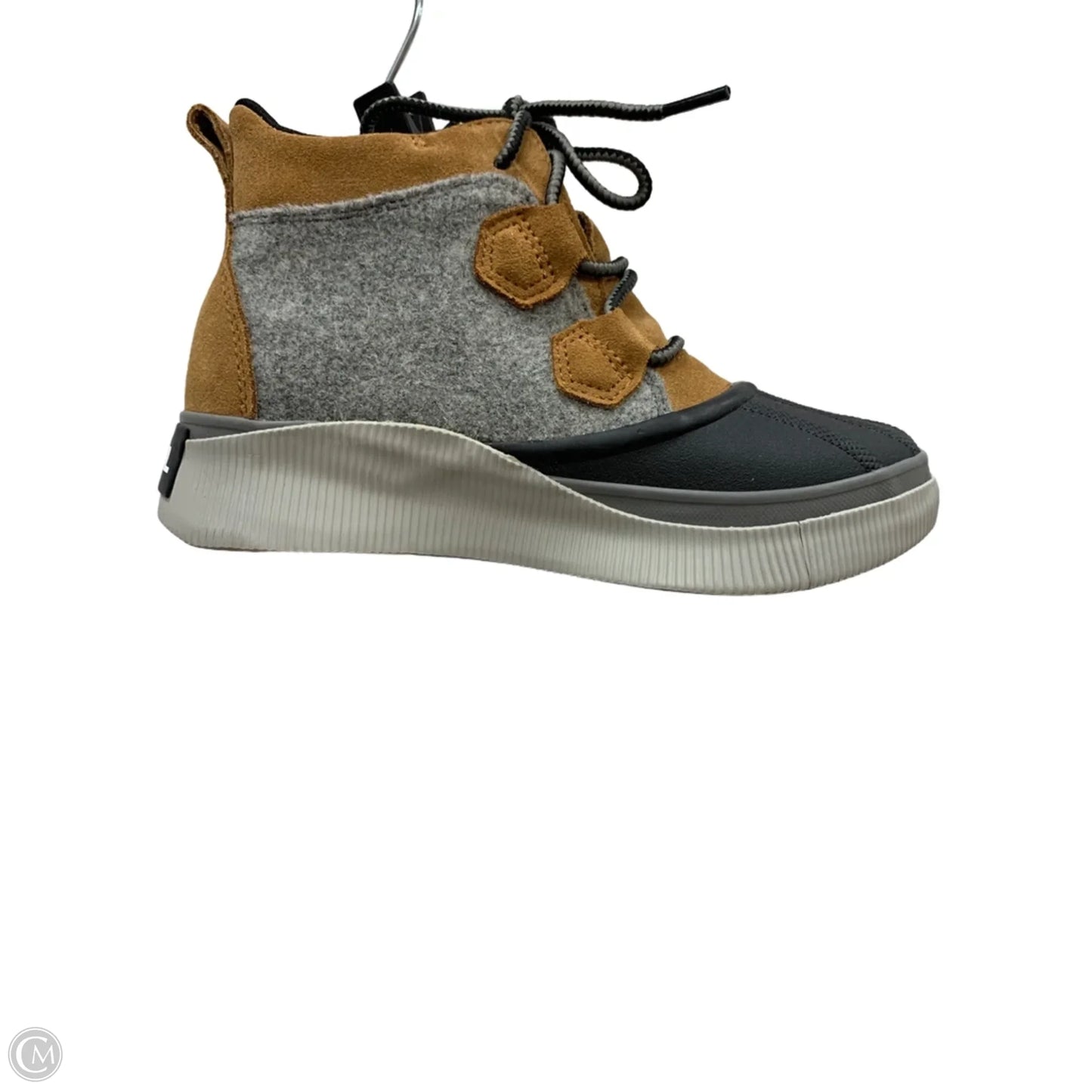 Boots Hiking By Sorel In Black & Brown, Size: 7