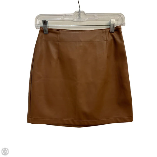 Skirt Mini & Short By Abercrombie And Fitch In Brown, Size: Xs