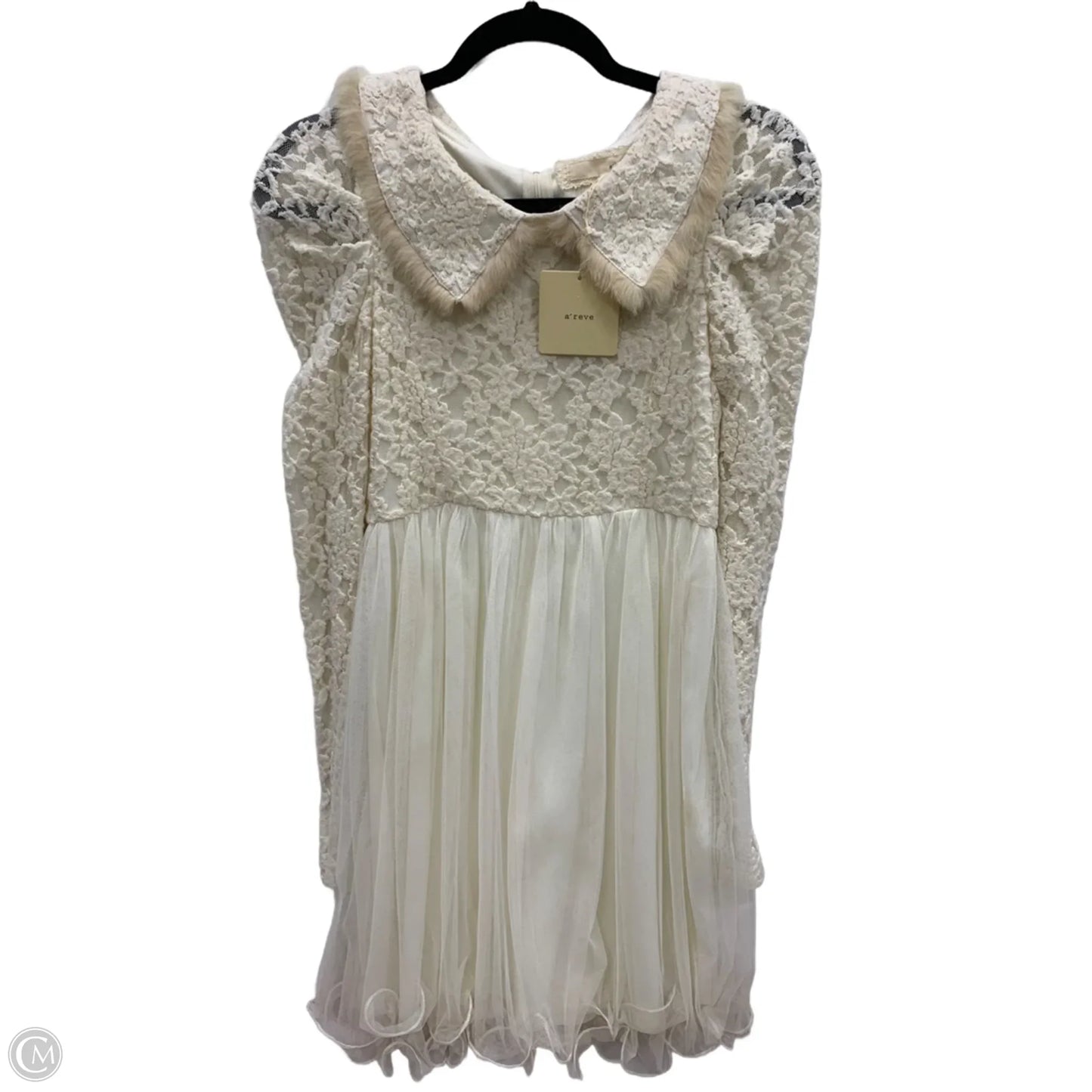 Dress Casual Midi By Areve In Cream, Size: S