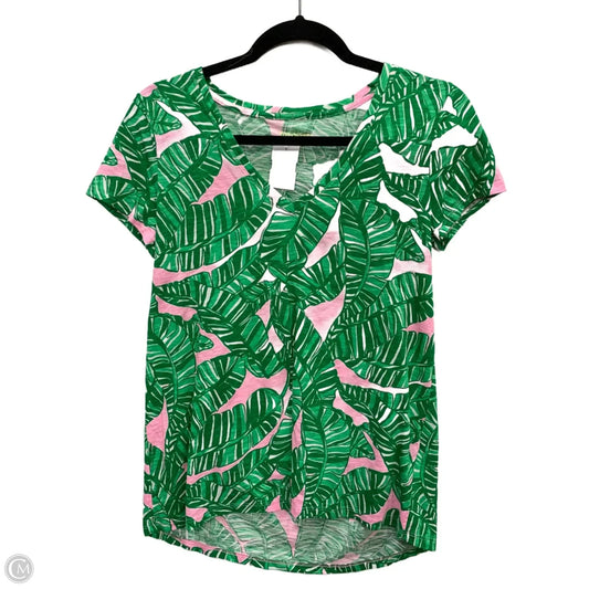 Top Short Sleeve Designer By Lilly Pulitzer In Green, Size: Xs
