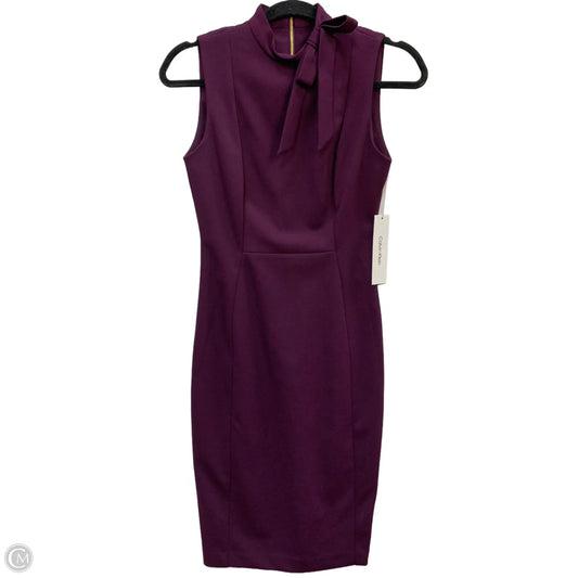 Dress Casual Midi By Calvin Klein In Purple, Size: 2