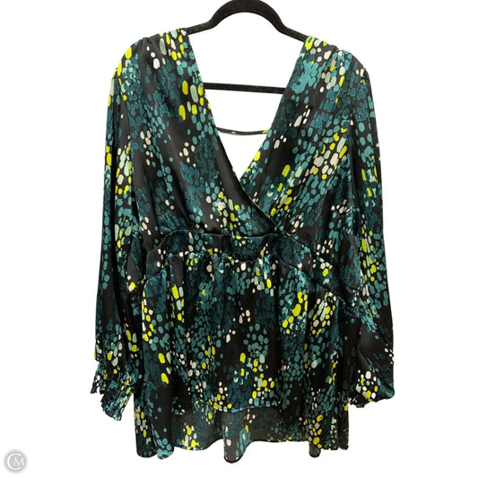 Blouse Long Sleeve By Torrid In Green, Size: 4x
